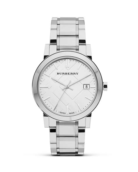 burberry silver stainless steel watch 38mm|burberry watch stainless steel new.